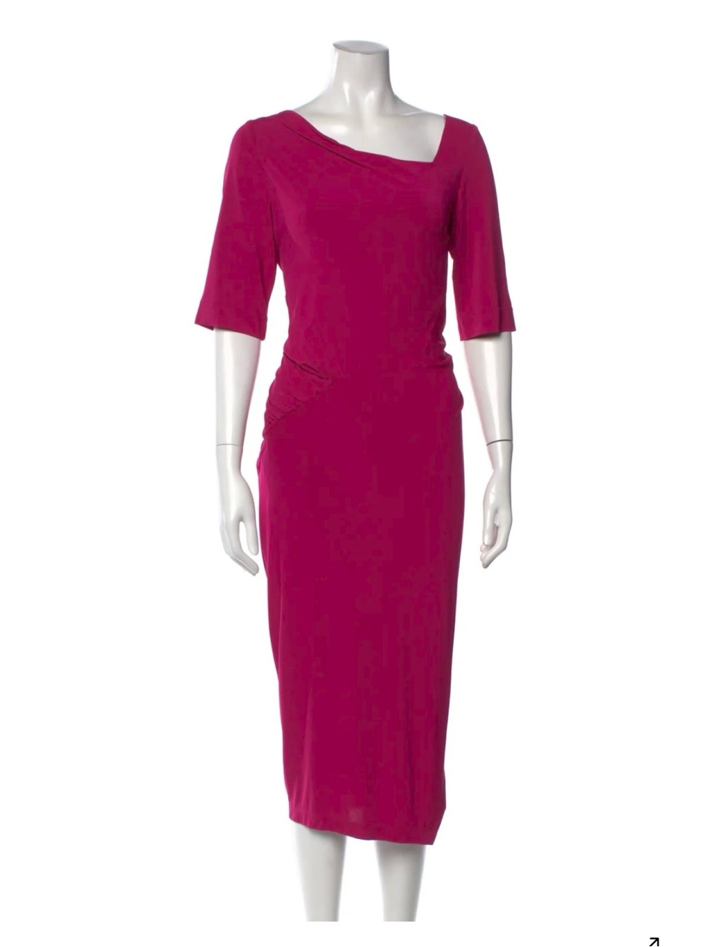 Donna Karen Dressy Dress Escada Fusia Color Style Size L